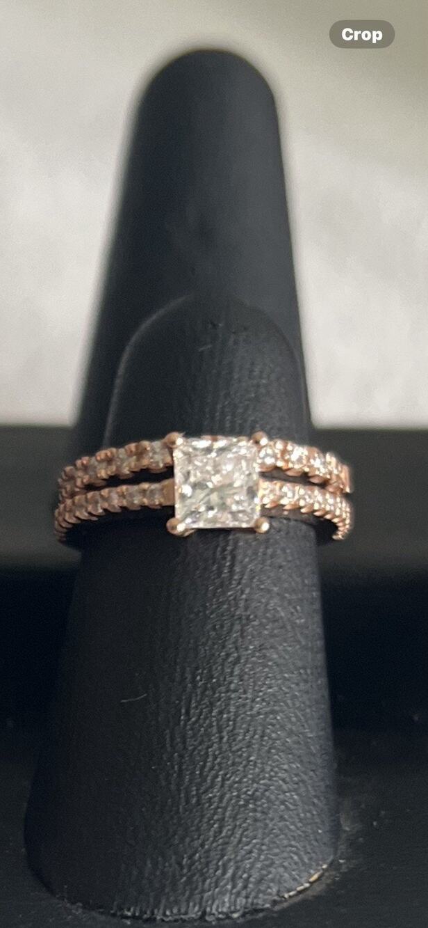 Engagement Ring and Wedding Band Set